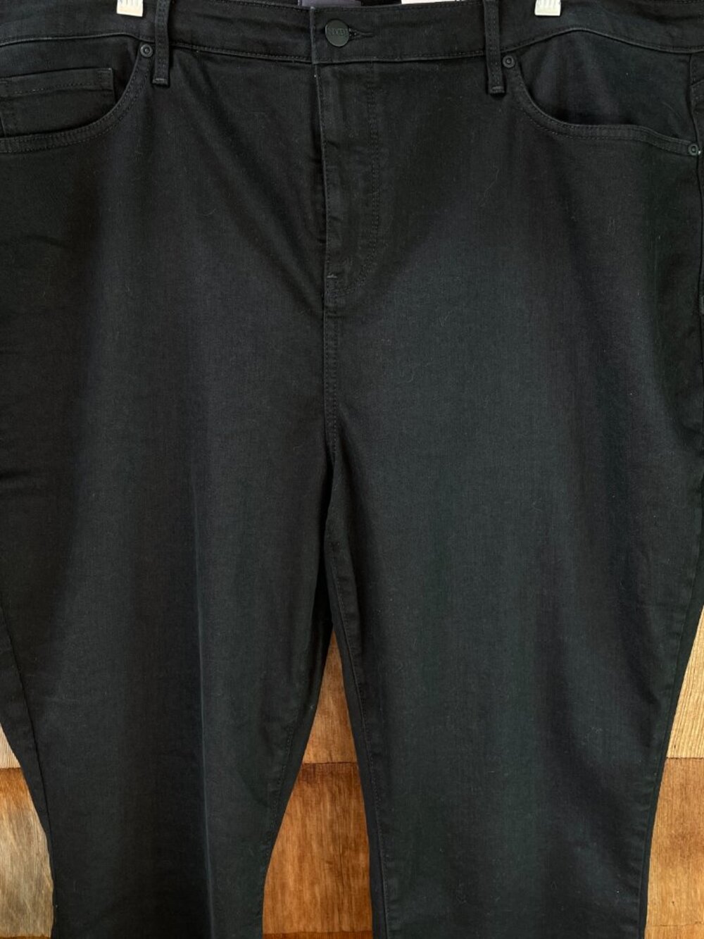 NWT NYDJ Sheri Slim Black Denim Stretch Crop Jeans in Women's 22W - Picture 2 of 16
